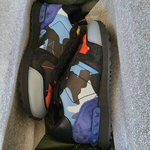 VALENTINO ROCKRUNNER CAMOUFLAGE LAMINATED SNEAKER - Original Price $895.00